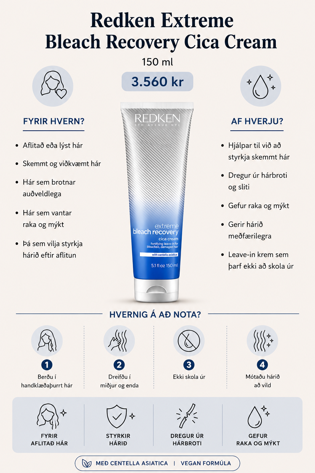 Redken extreme bleach recovery cica cream 150ml